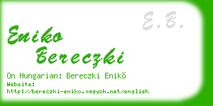 eniko bereczki business card